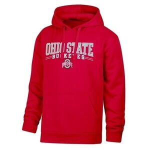 NCAA Ohio State Buckeyes Hanes Hoodie Sweatshirt College Red Size Medium